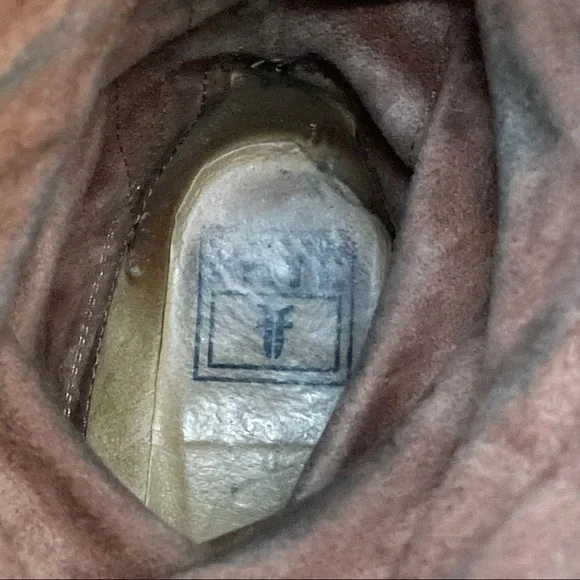 Frye Jane Strappy Dark Brown Knee High Heeled Boots Size 6.5 - Picture 16 of 16